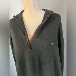 Southern Point Co Men’s Dark Green Embroidered Soft Quarter Zip Size 2XL